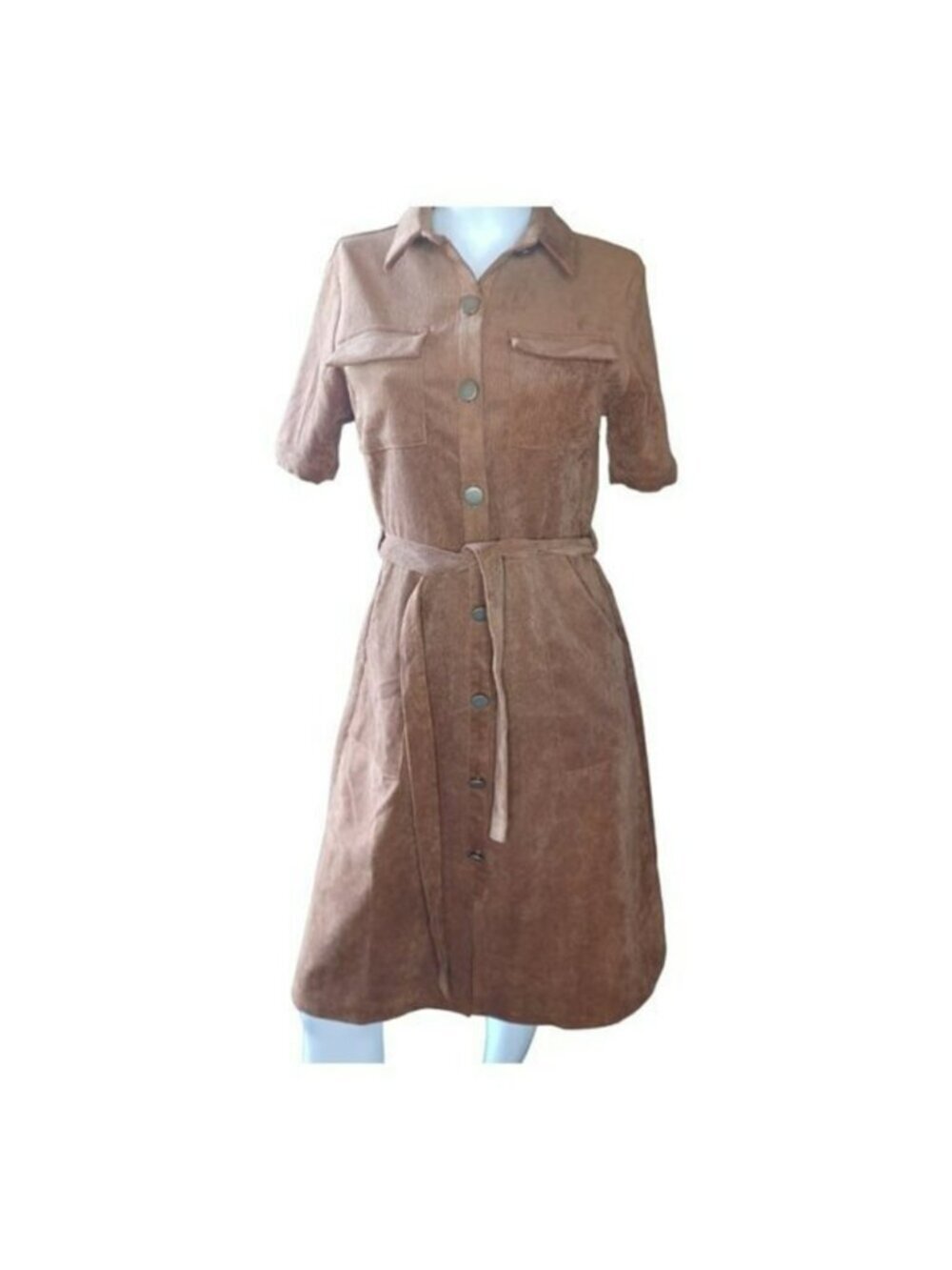 Monteau Los Angeles Corduroy Shirt Dress M